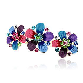 Women's Print Flower Spring Hair Clip(8.2 3.3cm)