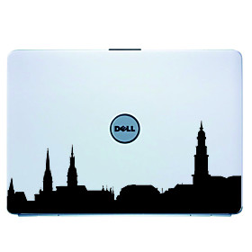 Hamburg Laptop Skin Cover Art Decal Sticker for MacBook Air Pro/Dell/HP/Compaq/Acer/Lenovo/Sony (Bla