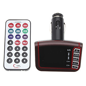 Big LCD Car MP3 Player with FM Transmitter (Assorted Color)