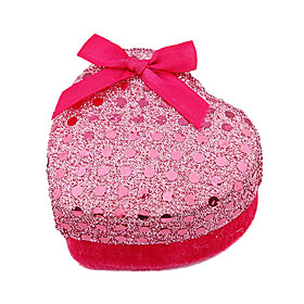 Christmas Ornaments Bowknot Peach Heart Shaped Jewelry Box