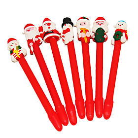 Cute Santa Claus Snowman Shaped Soft Ball Pen (Random Pattern)