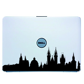 Prague Laptop Skin Cover Art Decal Sticker for MacBook Air Pro/Dell/HP/Compaq/Acer/Lenovo/Sony (Blac