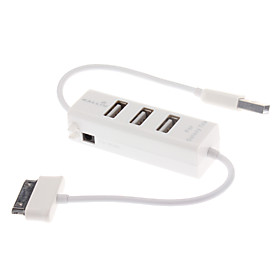 Sync Charging Adapter with 3-port USB 2.0 Hub for Samsung Galaxy Tab/Tab2