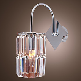 Crystal Wall Light with Cylinder Shape Design