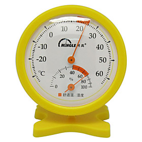Home Colorful Round Thermometer and Hygrometer (3 Colors Selectable)