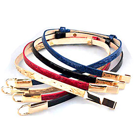 Women's Hook Buckle Leather Belt(90 1.5 0.3CM)