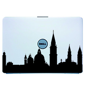 Venice Laptop Skin Cover Art Decal Sticker for MacBook Air Pro/Dell/HP/Compaq/Acer/Lenovo/Sony (Blac