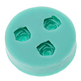 DIY Baking 3D Three Roses Shaped Silicone Cake Soap Mold