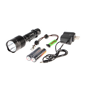 UniqueFire UF-T04 3-Mode Cree XM-L U2 LED Rechargeable Flashlight Set (1x18650)