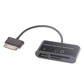 All-in-1 USB 2.0 Sync Adapter with SD/MMC/MicroSD Card Reader for Samsung Galaxy Tab