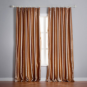 Khaki Stripe Jacquard Blackout Curtains (Two Panels)
