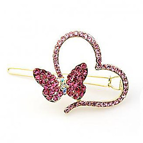 Women's Heart Shape Bowknot Hair Clip(5.4 3.8cm)