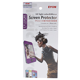 EYON UV Light Color Mirror Screen Protector for iPhone 4 4S