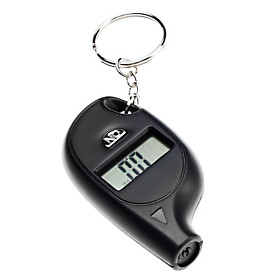 Mini Portable 0.8 LCD Digital Tire Pressure Gauge Keychain (Black, 1xCR2025)