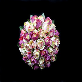 Gorgeous Satin/Cotton Round Shape Wedding Bouquet /Bridal Bouquet