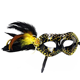 Fashion Black and Yellow PVC Holiday Half-face Mask