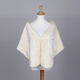Elegant Faux Fur Wedding/Evening Shawl (More Colors)