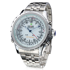 Analog - Digital Dual Display White Dial Wrist Watch WH-904