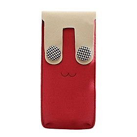 Textile Rabbit Shaped Pen Bag(Random Color)
