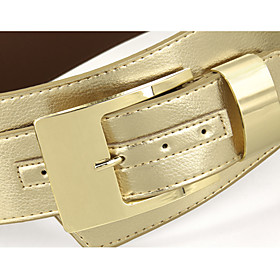 Women's PU Leather Pin Buckle Waist Belt(100 10 0.2CM)