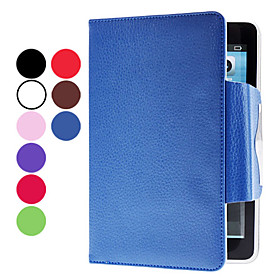 Lichee Pattern PU Leather Case with Stand Card Slot for iPad Mini (Assorted Colors)