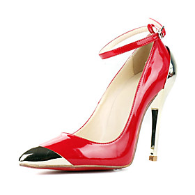 Patent Leather Stiletto Heel Pumps With Buckle Party / Evening Shoes