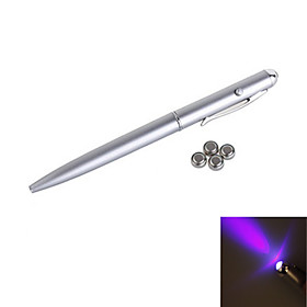Invisible Ink Pen with Ink Revealing Blue LED (4 AG3)