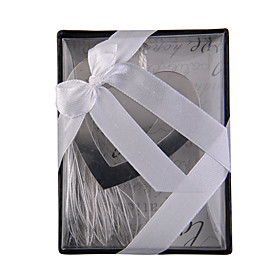 Silver Plated Heart Pattern Metal Bookmarks