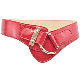 Women's Leather Hook Buckle Waist Belt(Length:78CM)