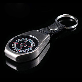 Silver Portable Stainless Compass For Camping