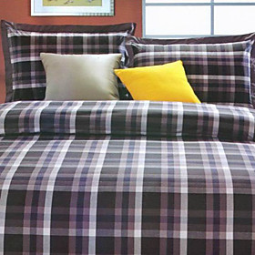 Lyon Plaid Twin / Queen / King 3-Piece Duvet Cover Set