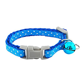 Snow Pattern Insert Button Collar with Little Bell for Dogs (Assorted Color)