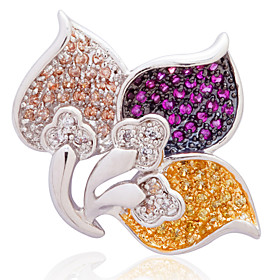 Fashionable Alloy Plating 23K Gold With Cubic Zirconia Women's Necklace