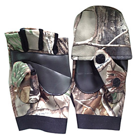 Camouflage Short Finger Warm Fishing Gloves