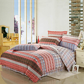Check Pattern Full 4-Piece Duvet Cover Set