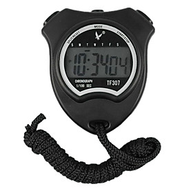 Black Shockproof Wearable Outdoor Stopwatch with Alarm Clock Function