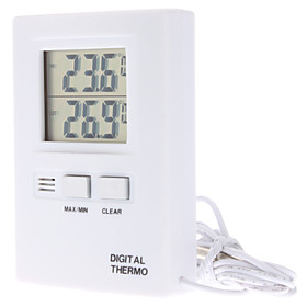 1.6 LCD Wall Mounted Digital Indoor/Outdoor Thermometer (1xAAA)