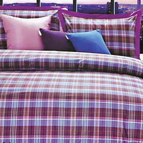 Marseille Plaid Twin / Queen / King 3-Piece Duvet Cover Set