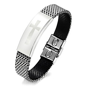 Fashionable Stainless Steel/Silicone Unisex Bracelet