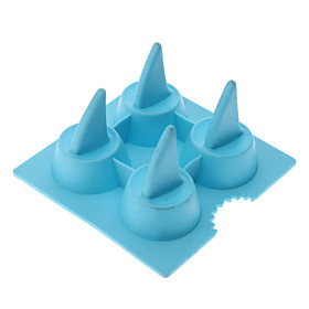 Funny Shark Fin Shaped Silicone Ice Trays DIY Mould