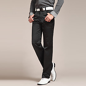 FUNSUNG Men's Casual Loose Solid Color Straight Pants