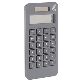 1 x Portable 10 Digit Dual Power Electronic Calculator with LCD Display 441 (Random Colors)