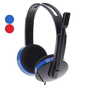 Y-678 3.5mm 2.2 metres Red/Blue Stereo Headphone with Mic