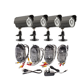 Day/Night Security Camera 4 Pack(4 Waterproof Outdoor Cameras)
