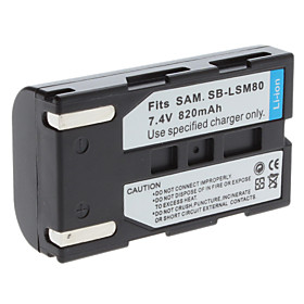 Digital Video Battery Replace Samsung SB-LSM80 for Samsung SC-D SERIES and More (7.4v, 820 mAh)