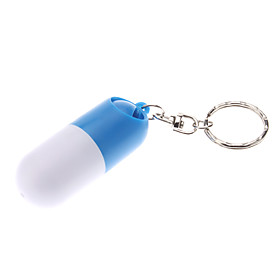 Portable Capsule Style Medicine Bottle Pill Box Keychain
