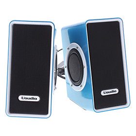 T50 Hi-Fi Deep Bass Blue Painting Wired Speaker with USB