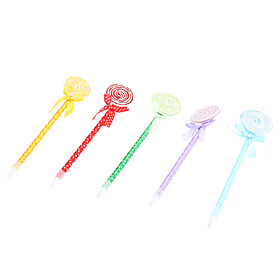 Lollipop Style Blue Ink Ball Pen (Random Color)
