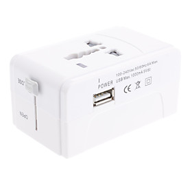Universal Travel Power Plug Adapter with USB Port
