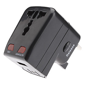 Universal UK Plug USB Travel Home AC Power Adapter (Assorted Color)